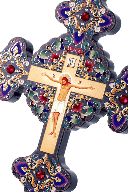 Handcrafted Cross Sculpture - Christian Art for Home & Church (12 in)