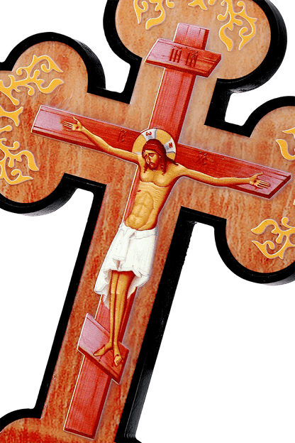 Elegant Handmade Wooden Cross - Christian & Orthodox Church Supply (12 in)