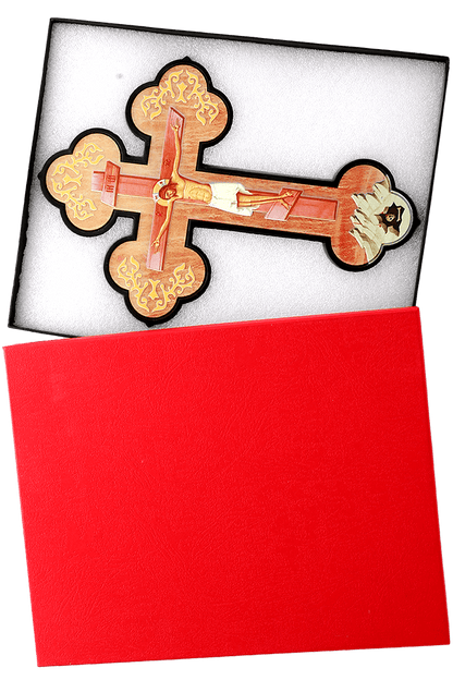 Elegant Handmade Wooden Cross - Christian & Orthodox Church Supply (12 in)