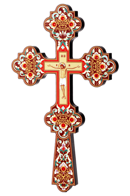 Handmade Wooden Holy Cross Crucifix - Christian & Orthodox Decor (12 in)