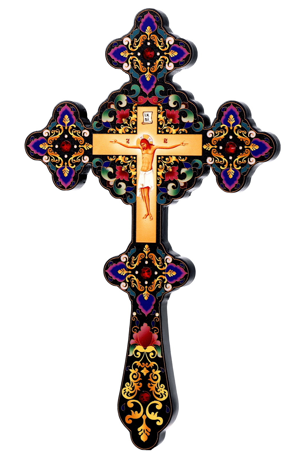 Handcrafted Cross Sculpture - Christian Art for Home & Church (12 in)