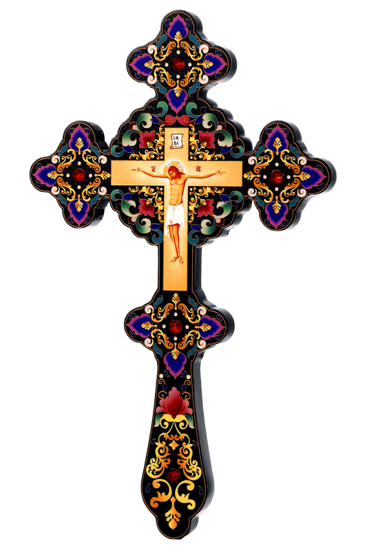 Handcrafted Cross Sculpture - Christian Art for Home & Church (12 in)