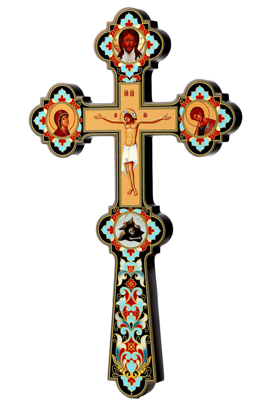 Natural Wood Cross Wall Art - Religious Ornament for Home & Church (12 in)