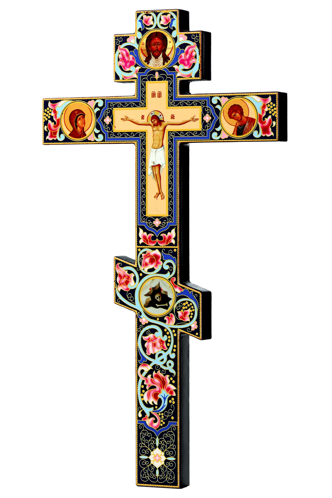 Traditional Wood Crucifix Decor - Christian & Orthodox Home Accent (12 in)