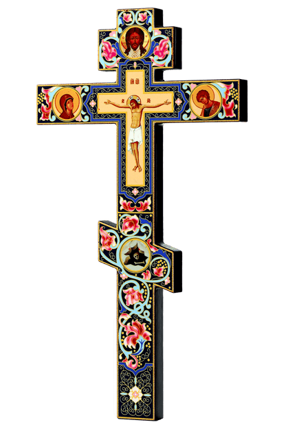 Traditional Wood Crucifix Decor - Christian & Orthodox Home Accent (12 in)