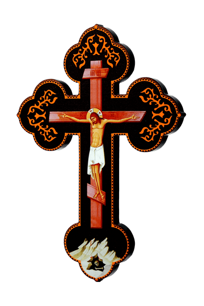 Elegant Handcrafted Wooden Cross - Church Decor (12 in)