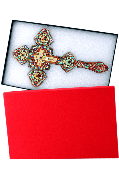 Handmade Orthodox Cross Carving - Christian Home & Church Accent (12 in)