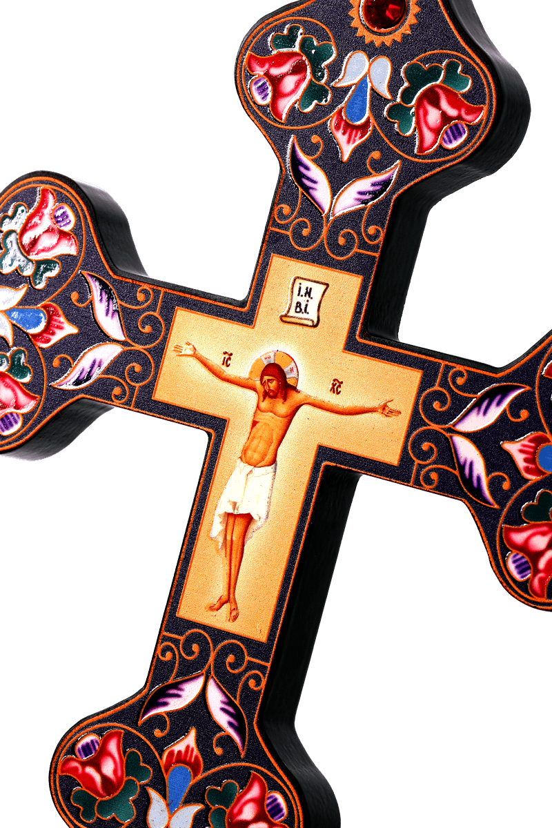 Solid Wood Cross Wall Hanging - Christian Decor for Home & Church (12 in)